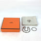HERMES H logo charm, Ferra à Cheval, horseshoe, horse, horse hoof, Cheval key ring, metal, unisex, silver