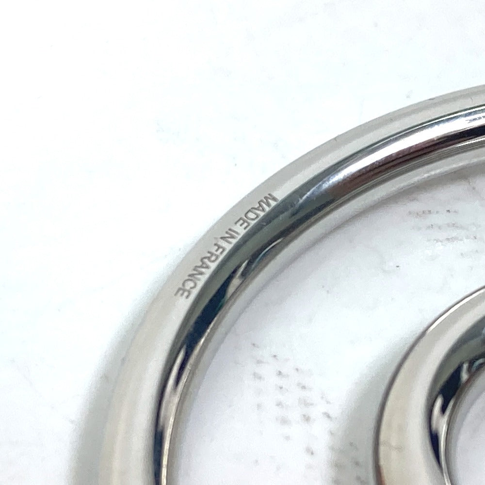 HERMES H logo charm, Ferra à Cheval, horseshoe, horse, horse hoof, Cheval key ring, metal, unisex, silver