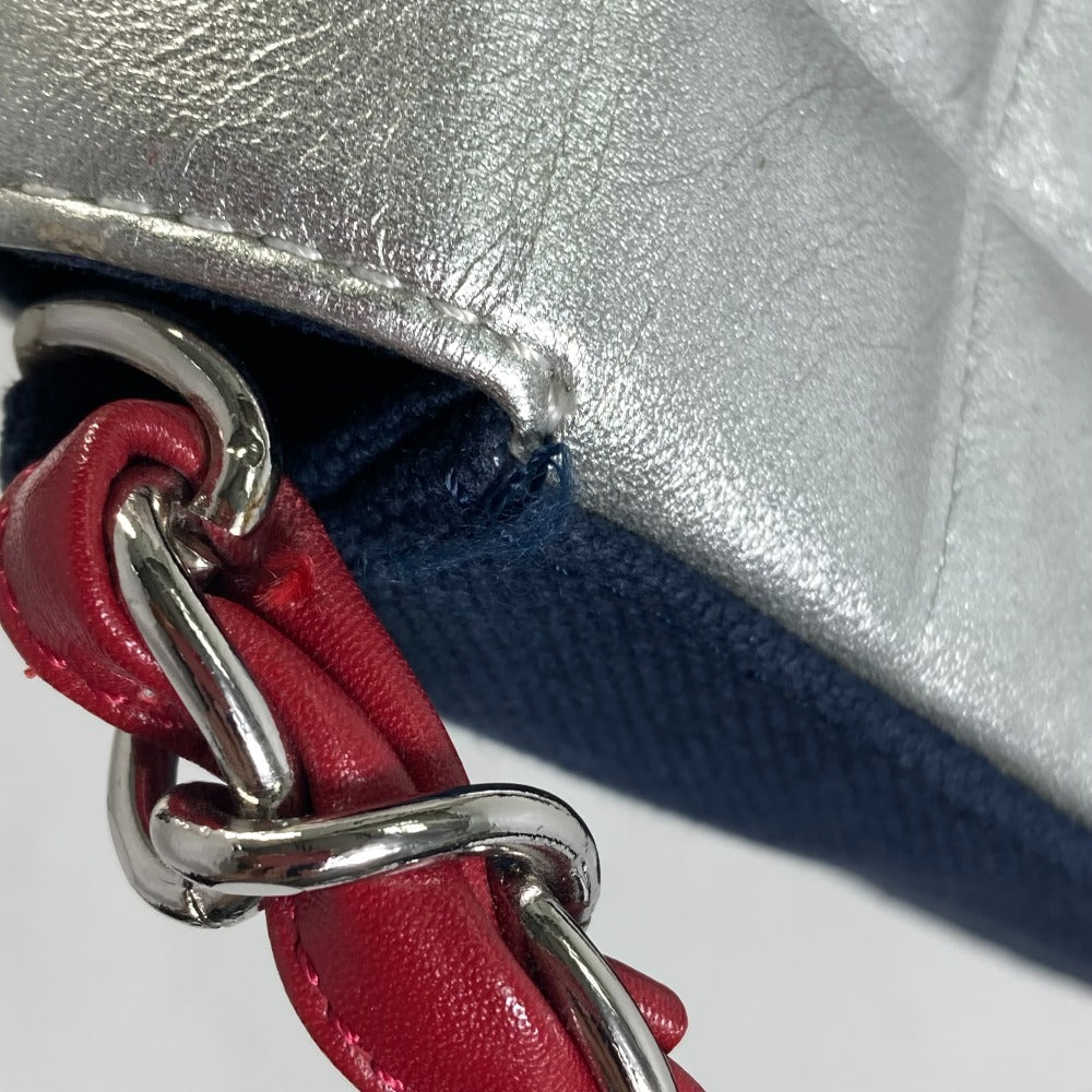 CHANEL Vintage No. 5 Chain Shoulder Bag in Canvas/Leather, Navy