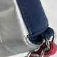 CHANEL Vintage No. 5 Chain Shoulder Bag in Canvas/Leather, Navy