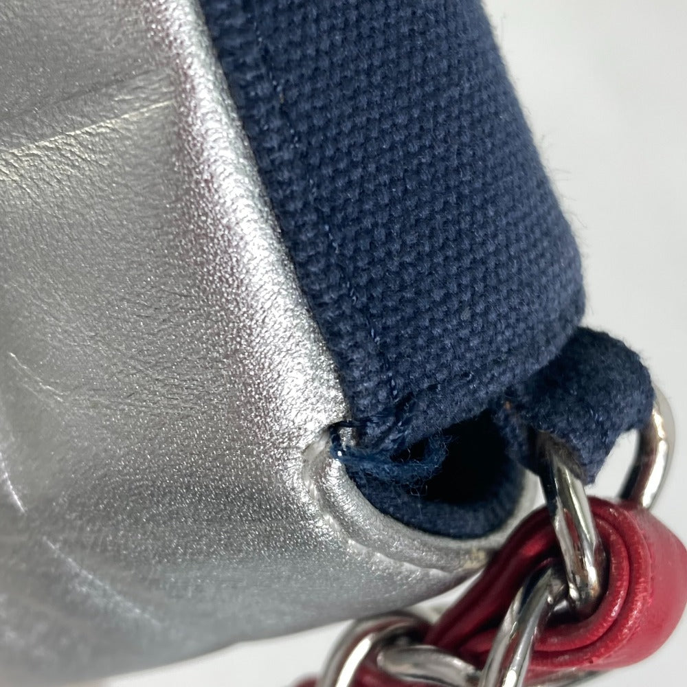 CHANEL Vintage No. 5 Chain Shoulder Bag in Canvas/Leather, Navy