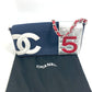 CHANEL Vintage No. 5 Chain Shoulder Bag in Canvas/Leather, Navy