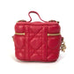 Dior S0918ONMJ Lady Dior Micro Vanity Cannage 2-Way Shoulder Bag/Handbag/Vanity Bag Leather Women's Red