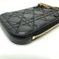 Christian Dior S0842ONMJ カナージュ フォンケース チェーン ショルダーバッグ レザー レディース ブラック