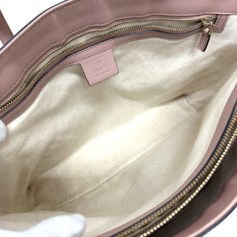 GUCCI 336776 マイクロGG ハンドバッグ トートバッグ エナメル レディース ベージュ
