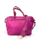 Salvatore Ferragamo Gancini Tote Bag, 2-Way Shoulder Bag/Handbag, Nylon/Leather, Women's, Pink