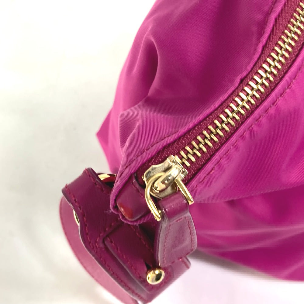 Salvatore Ferragamo Gancini Tote Bag, 2-Way Shoulder Bag/Handbag, Nylon/Leather, Women's, Pink