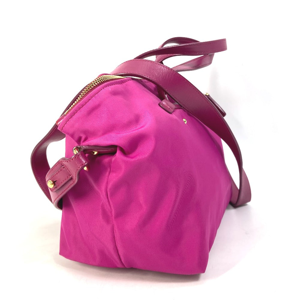 Salvatore Ferragamo Gancini Tote Bag, 2-Way Shoulder Bag/Handbag, Nylon/Leather, Women's, Pink
