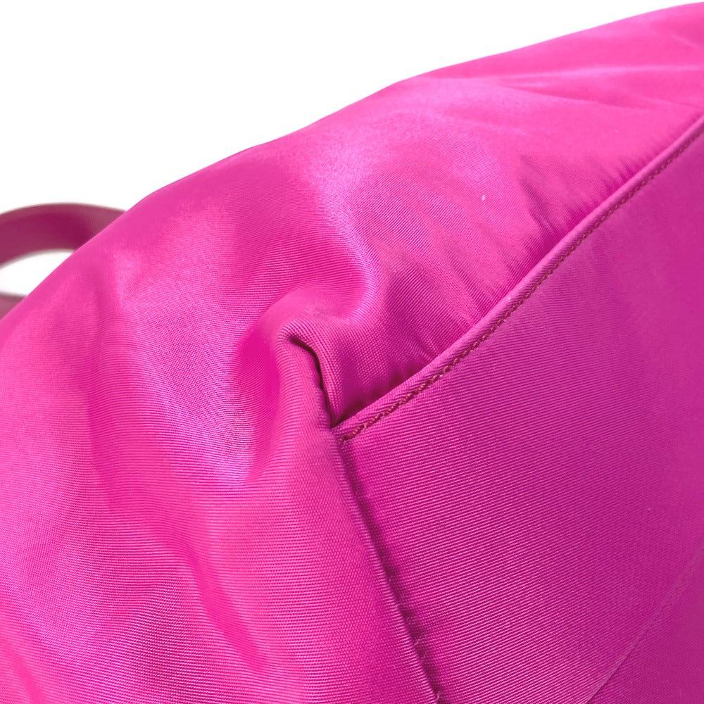 Salvatore Ferragamo Gancini Tote Bag, 2-Way Shoulder Bag/Handbag, Nylon/Leather, Women's, Pink