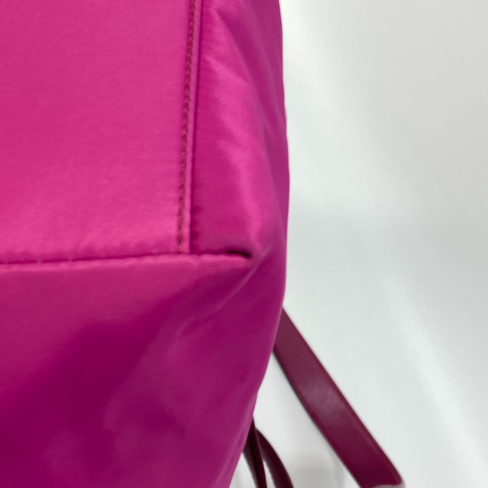 Salvatore Ferragamo Gancini Tote Bag, 2-Way Shoulder Bag/Handbag, Nylon/Leather, Women's, Pink