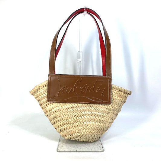 Christian Louboutin 1215226 かごバッグ カゴバッグ バスケット トートバッグ ショルダーバッグ 肩掛け ハンドバッグ ラフィア レディース ベージュ