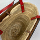 Christian Louboutin 1215226 Basket Bag, Tote Bag, Shoulder Bag, Handbag, Raffia, Women's, Beige