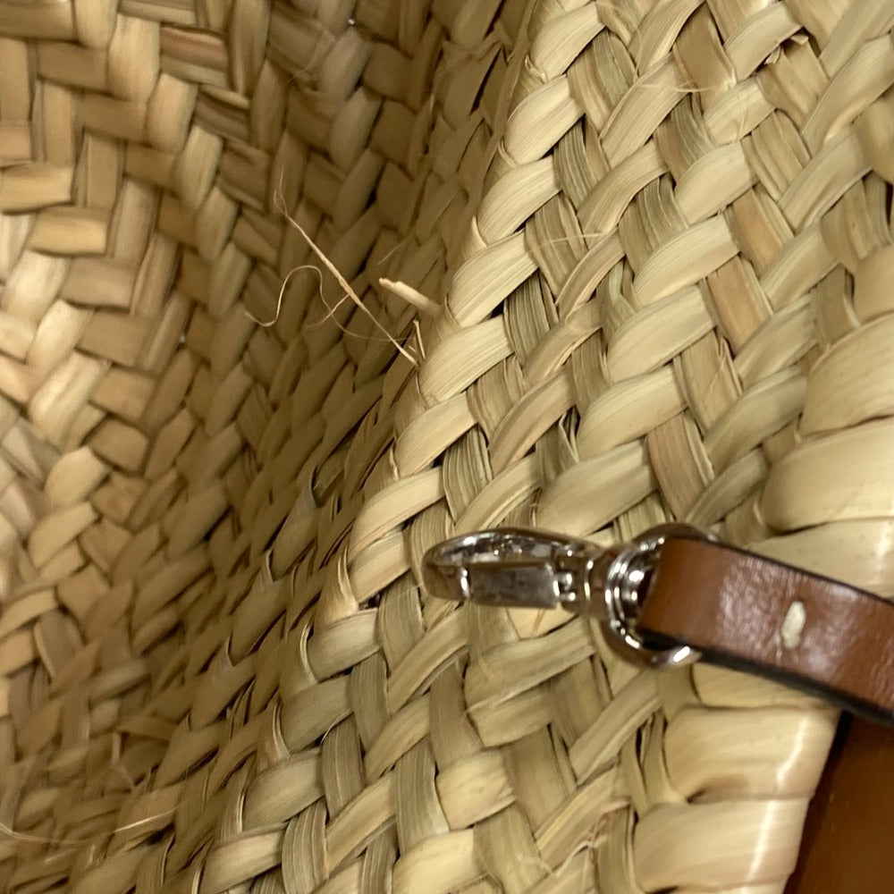Christian Louboutin 1215226 Basket Bag, Tote Bag, Shoulder Bag, Handbag, Raffia, Women's, Beige