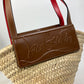 Christian Louboutin 1215226 Basket Bag, Tote Bag, Shoulder Bag, Handbag, Raffia, Women's, Beige
