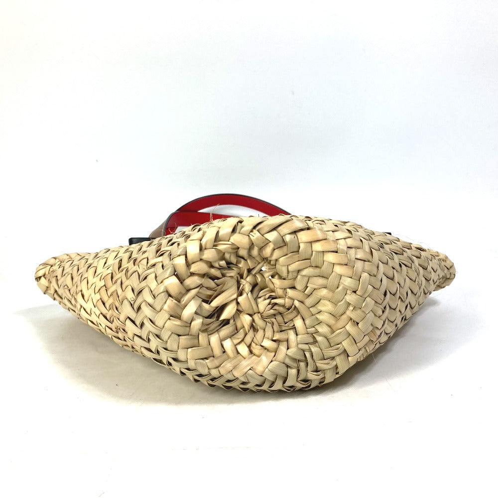 Christian Louboutin 1215226 Basket Bag, Tote Bag, Shoulder Bag, Handbag, Raffia, Women's, Beige