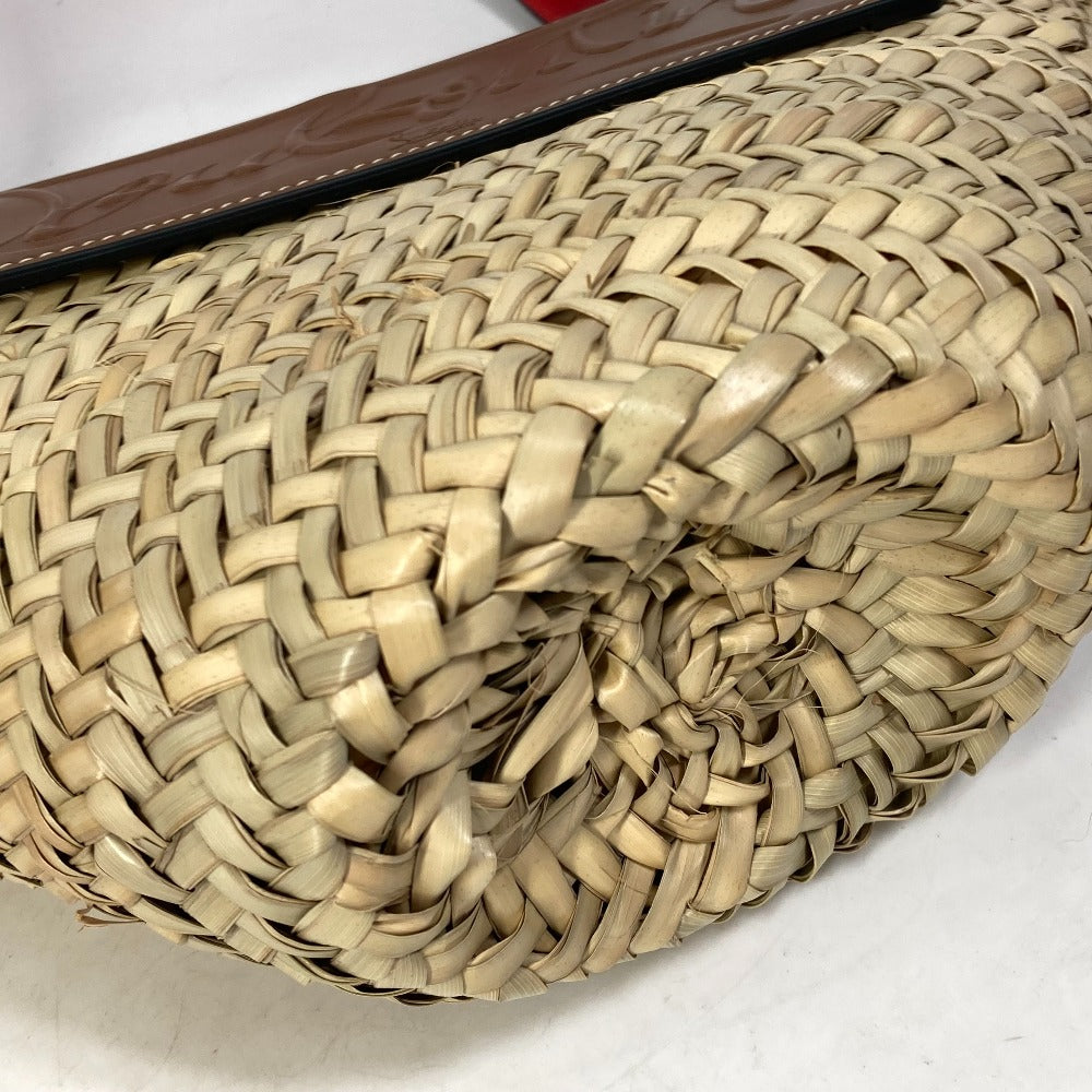 Christian Louboutin 1215226 Basket Bag, Tote Bag, Shoulder Bag, Handbag, Raffia, Women's, Beige