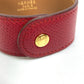 HERMES Bangle Medor Accessory Bracelet Leather Women's Red