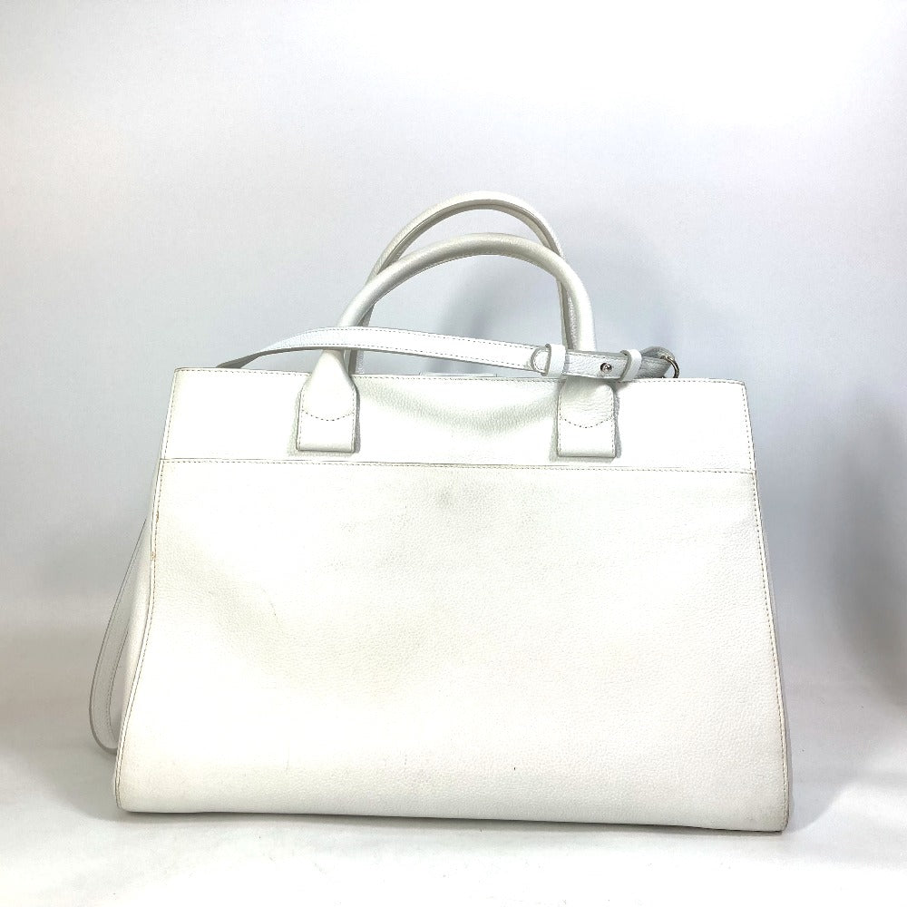 CHANEL A69931 CC Coco Mark Neo Executive Large 2-Way Shoulder Bag/Handbag in Caviar Leather, White