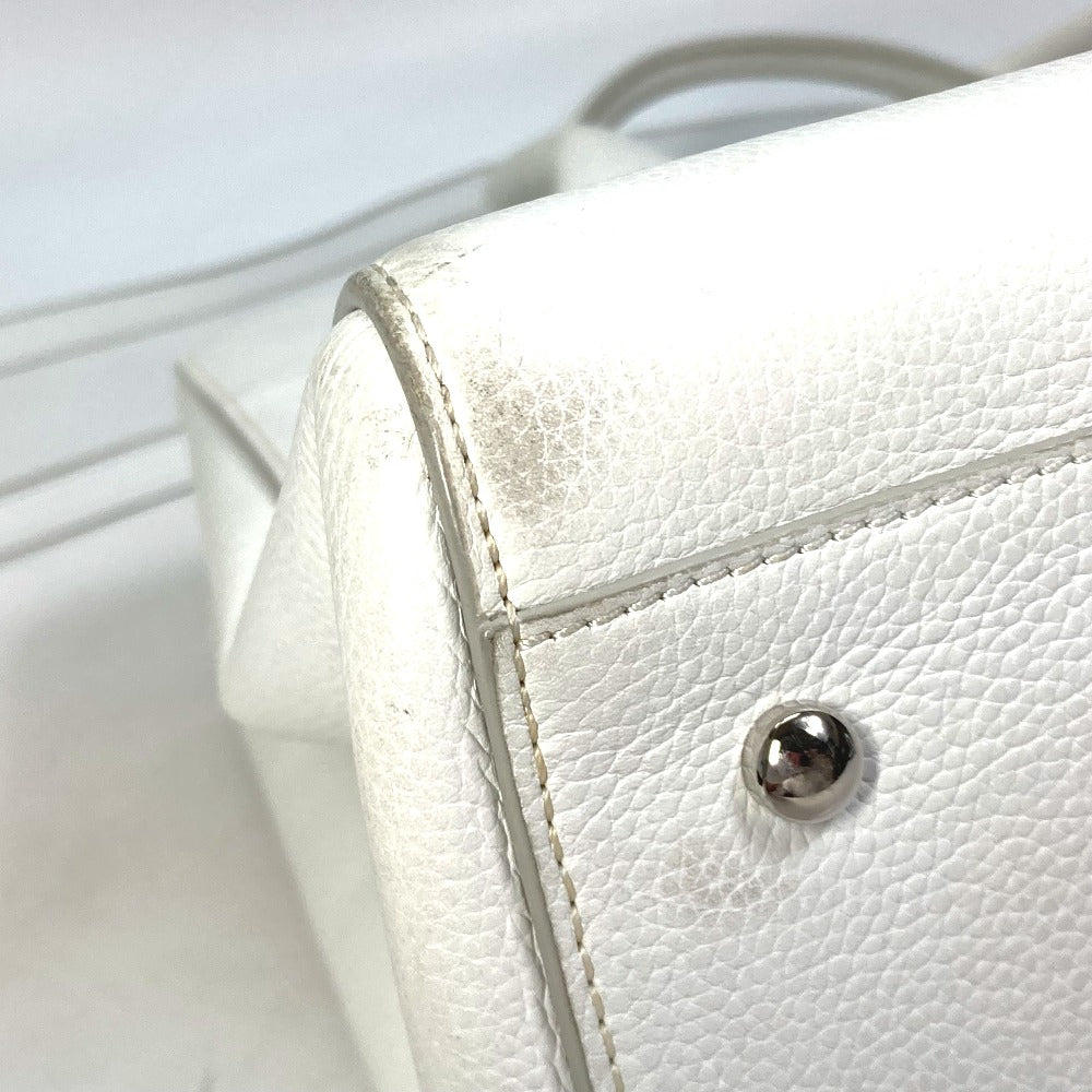 CHANEL A69931 CC Coco Mark Neo Executive Large 2-Way Shoulder Bag/Handbag in Caviar Leather, White