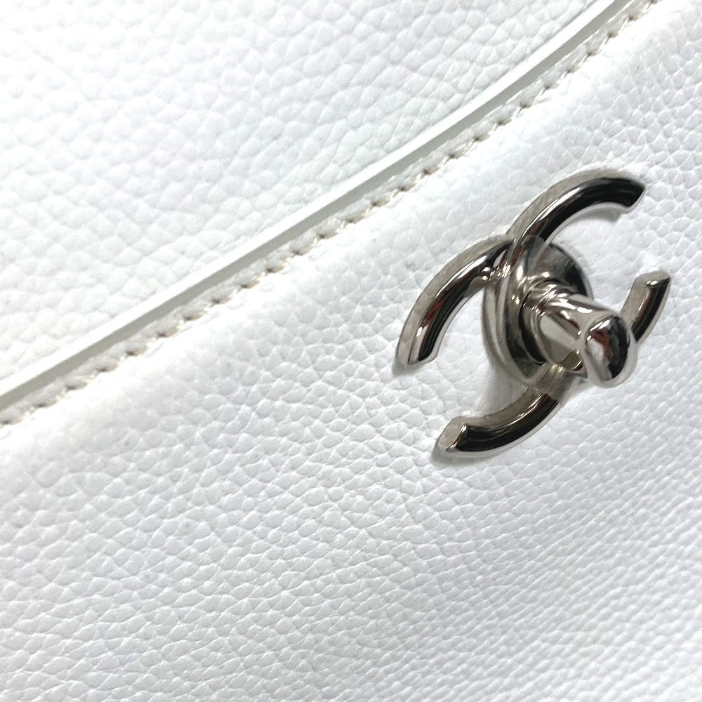 CHANEL A69931 CC Coco Mark Neo Executive Large 2-Way Shoulder Bag/Handbag in Caviar Leather, White
