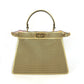 FENDI 8BN321 Versace collaboration FENDACE Peekaboo Medium ISEEU Medium 2-Way Shoulder Bag/Handbag Leather Women's Gold