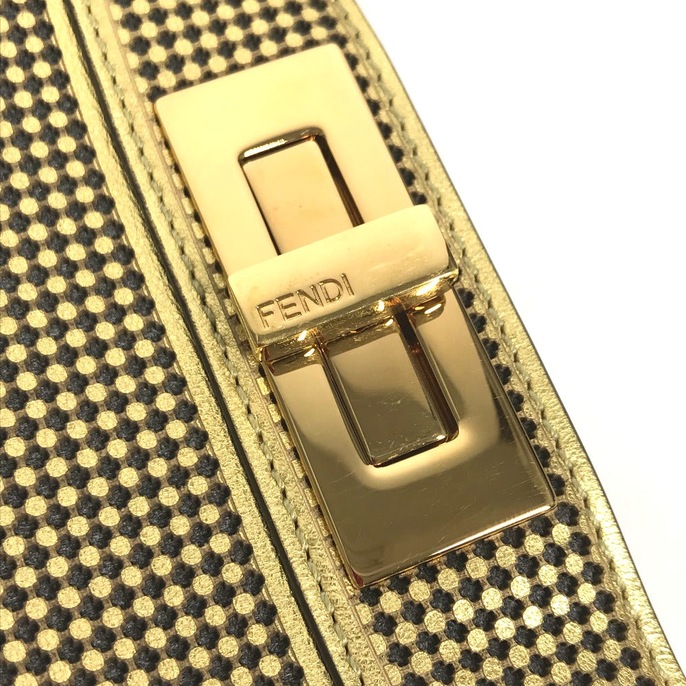 FENDI 8BN321 Versace collaboration FENDACE Peekaboo Medium ISEEU Medium 2-Way Shoulder Bag/Handbag Leather Women's Gold