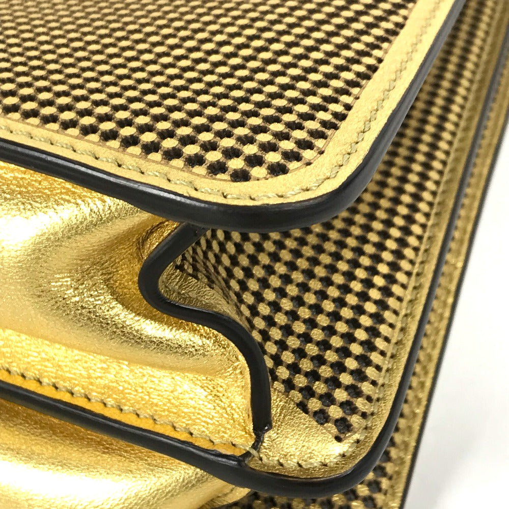 FENDI 8BN321 Versace collaboration FENDACE Peekaboo Medium ISEEU Medium 2-Way Shoulder Bag/Handbag Leather Women's Gold