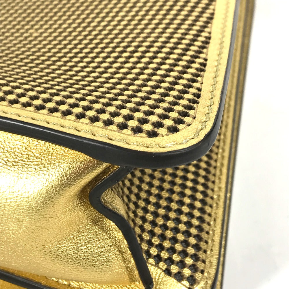 FENDI 8BN321 Versace collaboration FENDACE Peekaboo Medium ISEEU Medium 2-Way Shoulder Bag/Handbag Leather Women's Gold