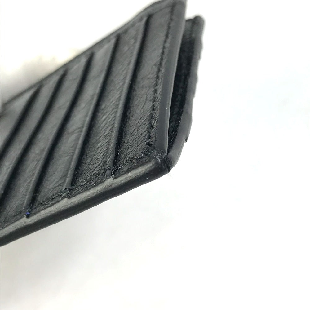 BALENCIAGA 721896 Logo Card Holder Fragment Case Adidas Collaboration Coin Case Leather Men's Black
