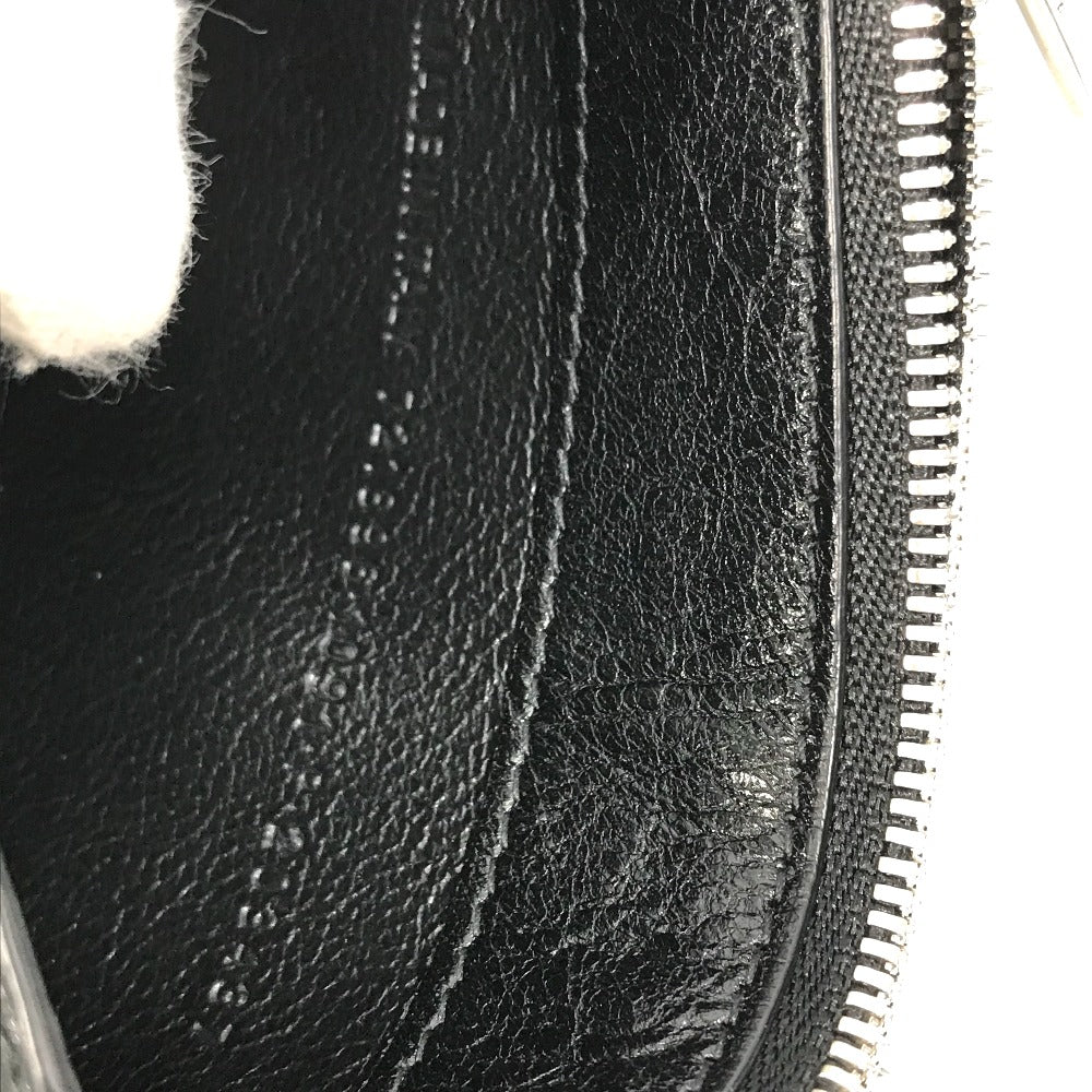 BALENCIAGA 721896 Logo Card Holder Fragment Case Adidas Collaboration Coin Case Leather Men's Black
