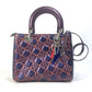 Dior カナージュ レディディオール Ladydior キルティング カバン 斜め掛け ショルダーバッグ ハンドバッグ レザー レディース パープル