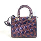 Dior カナージュ レディディオール Ladydior キルティング カバン 斜め掛け ショルダーバッグ ハンドバッグ レザー レディース パープル