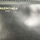 BALENCIAGA 347238 Logo Bag, Second Bag, Clutch Bag, Leather, Women's, Black/White