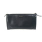 BALENCIAGA 347238 Logo Bag, Second Bag, Clutch Bag, Leather, Women's, Black/White