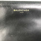 BALENCIAGA 347238 Logo Bag, Second Bag, Clutch Bag, Leather, Women's, Black/White