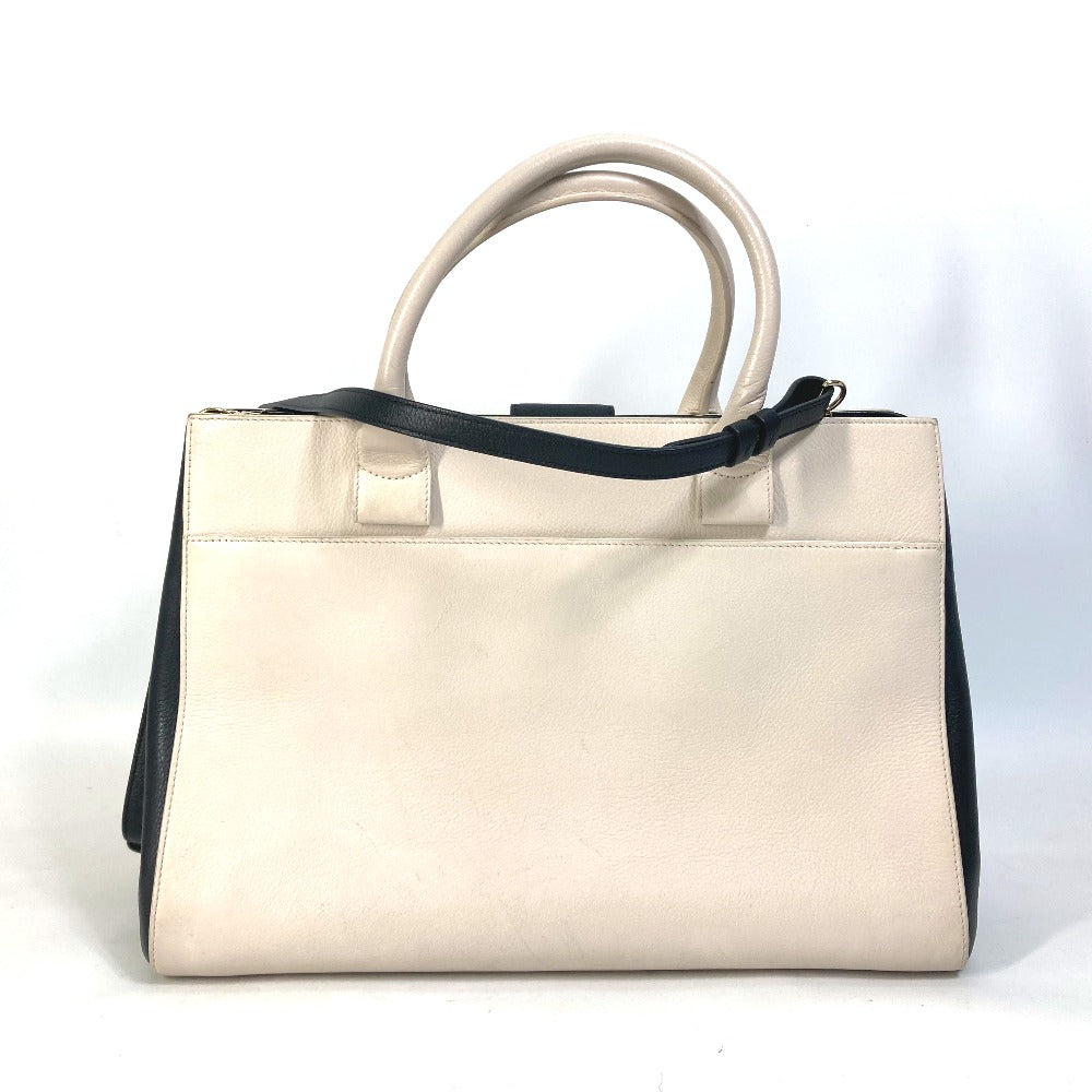 CHANEL CC ココマーク バイカラー ネオエグゼクティブ 2WAY ショルダーバッグ 斜め掛け ハンドバッグ レザー レディース ベージュ