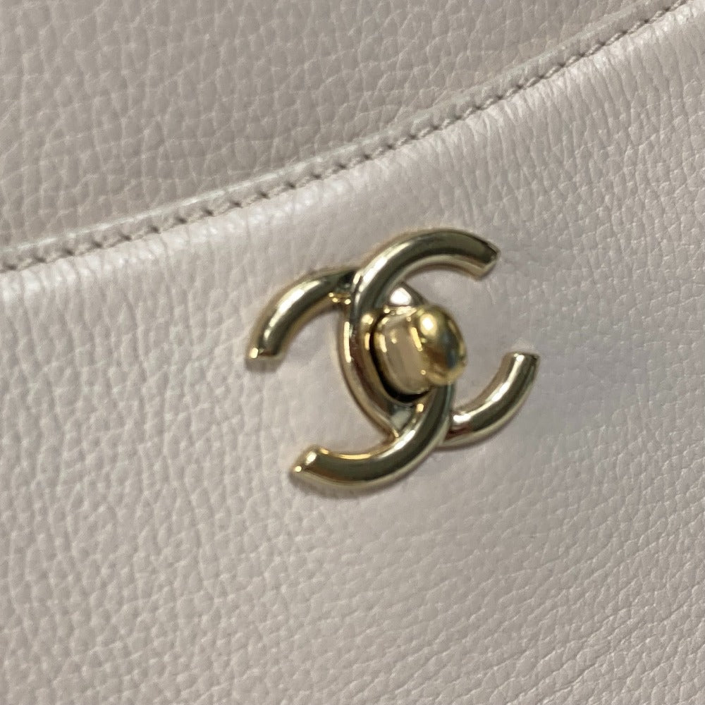 CHANEL CC ココマーク バイカラー ネオエグゼクティブ 2WAY ショルダーバッグ 斜め掛け ハンドバッグ レザー レディース ベージュ