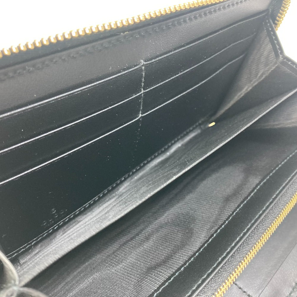 GUCCI 723784 Long Wallet GG Matelasse Zip-Around Wallet Leather Men's Black