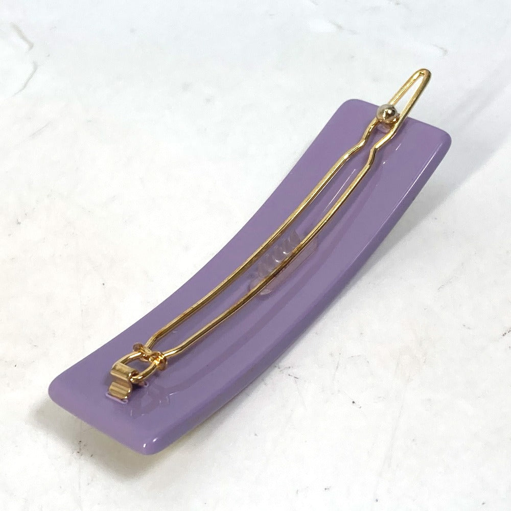 FENDI JFP402 Hairpin FF Hair Clip Logo Hair Accessory Barrette Acetate Kids Purple