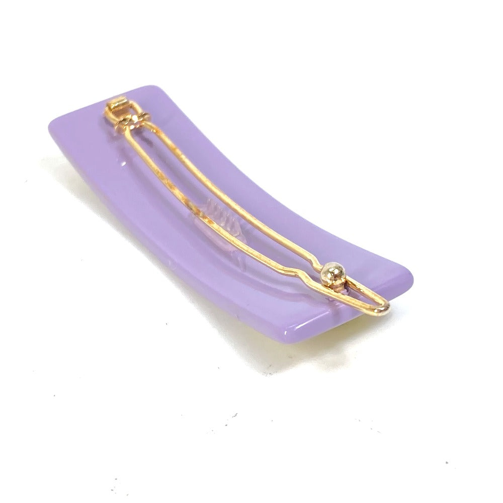 FENDI JFP402 Hairpin FF Hair Clip Logo Hair Accessory Barrette Acetate Kids Purple