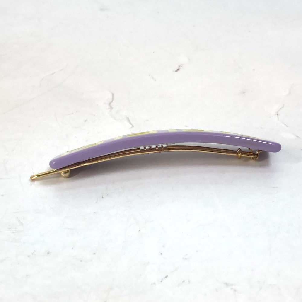 FENDI JFP402 Hairpin FF Hair Clip Logo Hair Accessory Barrette Acetate Kids Purple