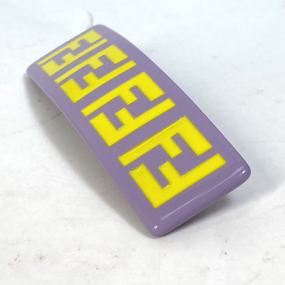 FENDI JFP402 Hairpin FF Hair Clip Logo Hair Accessory Barrette Acetate Kids Purple