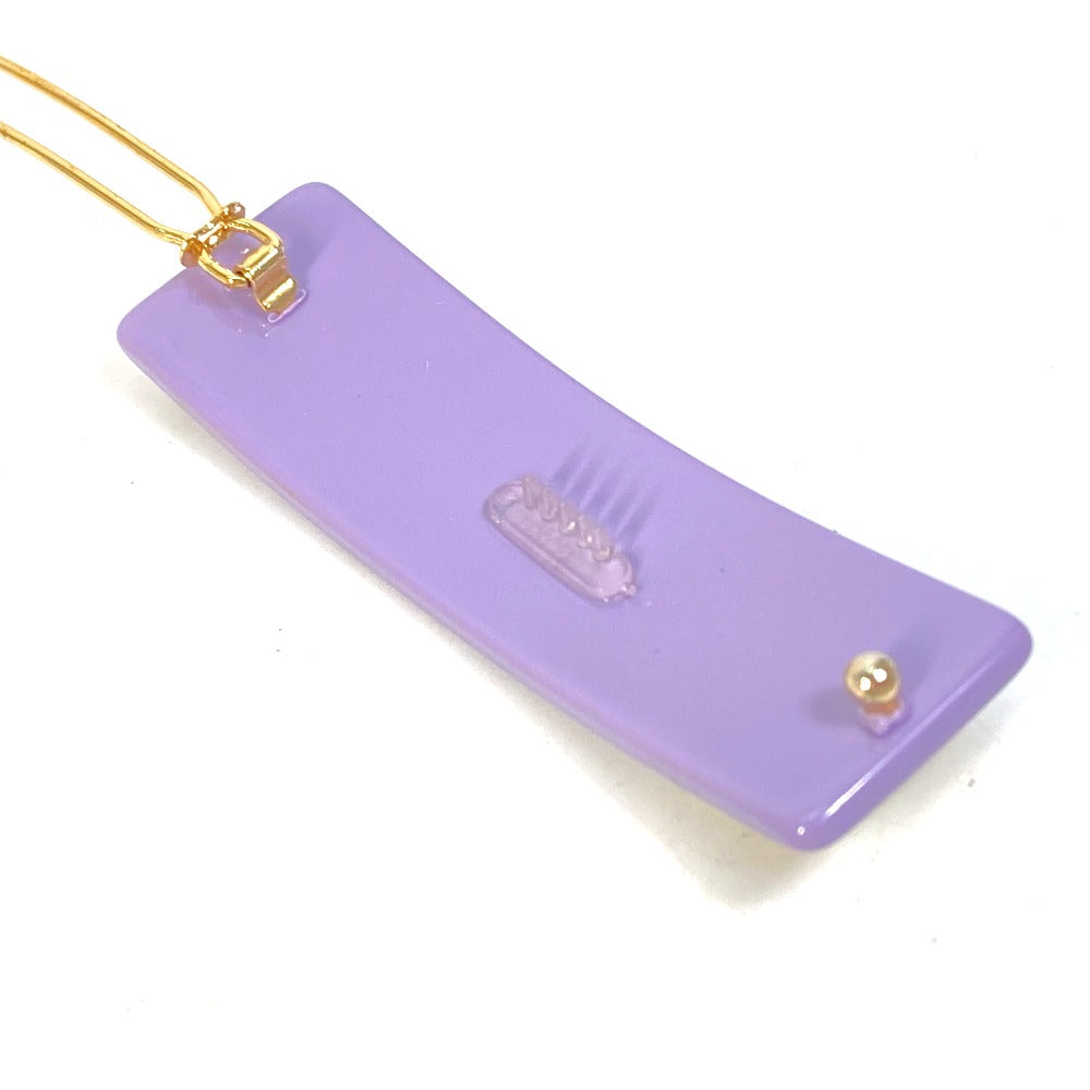 FENDI JFP402 Hairpin FF Hair Clip Logo Hair Accessory Barrette Acetate Kids Purple