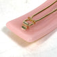 FENDI JFP402 Hairpin FF Hair Clip Logo Hair Accessory Barrette Acetate Kids Pink