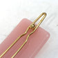 FENDI JFP402 Hairpin FF Hair Clip Logo Hair Accessory Barrette Acetate Kids Pink