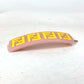 FENDI JFP402 Hairpin FF Hair Clip Logo Hair Accessory Barrette Acetate Kids Pink