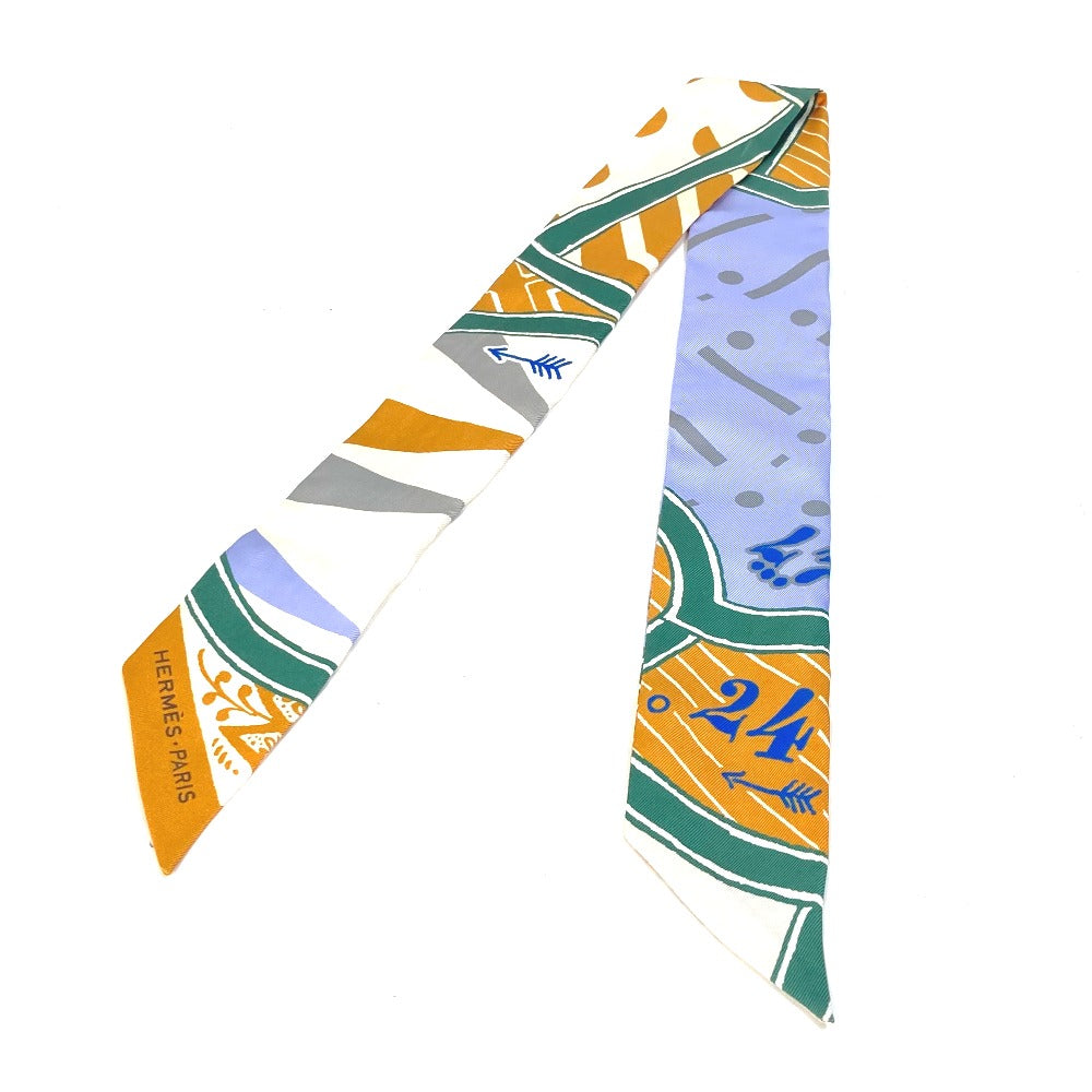 HERMES Bandeau Scarf Twilly Silk Women's Multicolor
