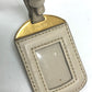 PRADA BT0706 Logo Jacquard Shoulder Bag in Canvas/Leather, Beige