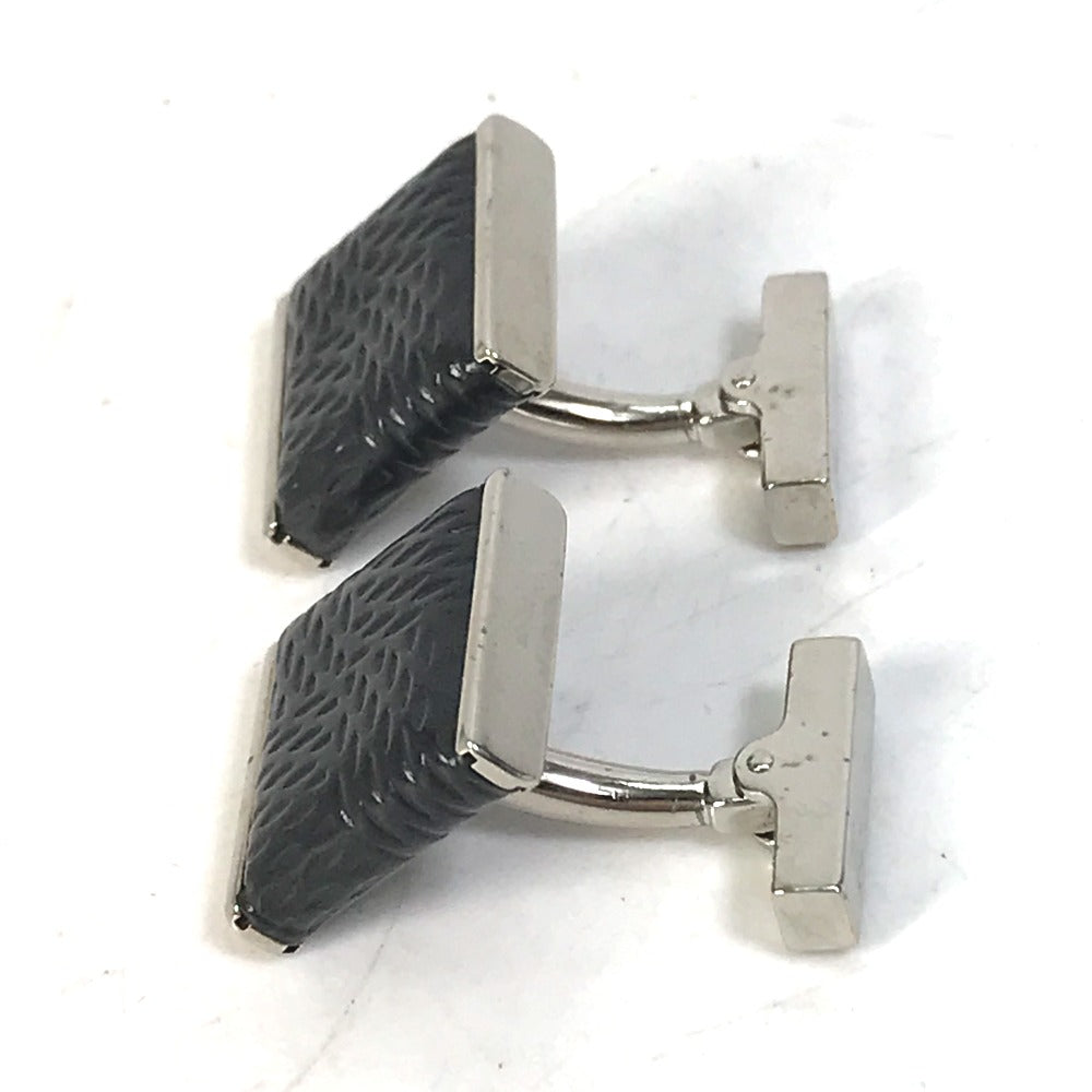 LOUIS VUITTON M65072 Damier Graphite Button de Manchette Soho Cufflinks in Damier Graphite Canvas, Men's, Black