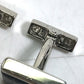 LOUIS VUITTON M65072 Damier Graphite Button de Manchette Soho Cufflinks in Damier Graphite Canvas, Men's, Black
